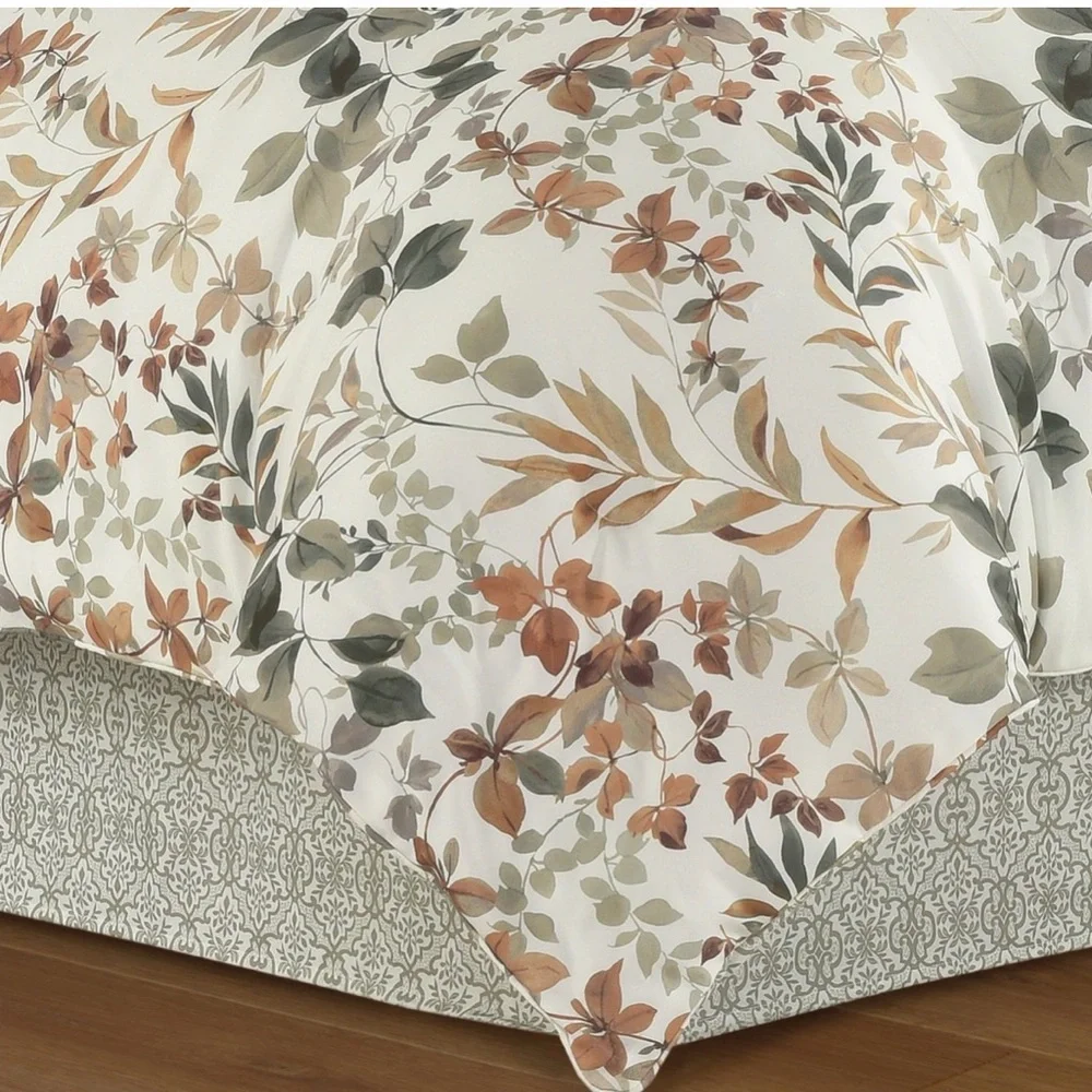 Royal Court Evergreen 4 Pc Floral Midweight Comforter Set Sz Cal-King NEW